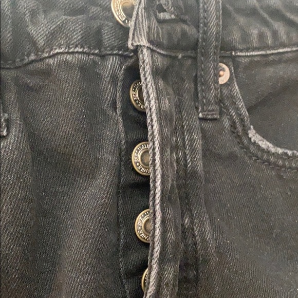 American Eagle High Rise Black Denim Skirt - Picture 5 of 7